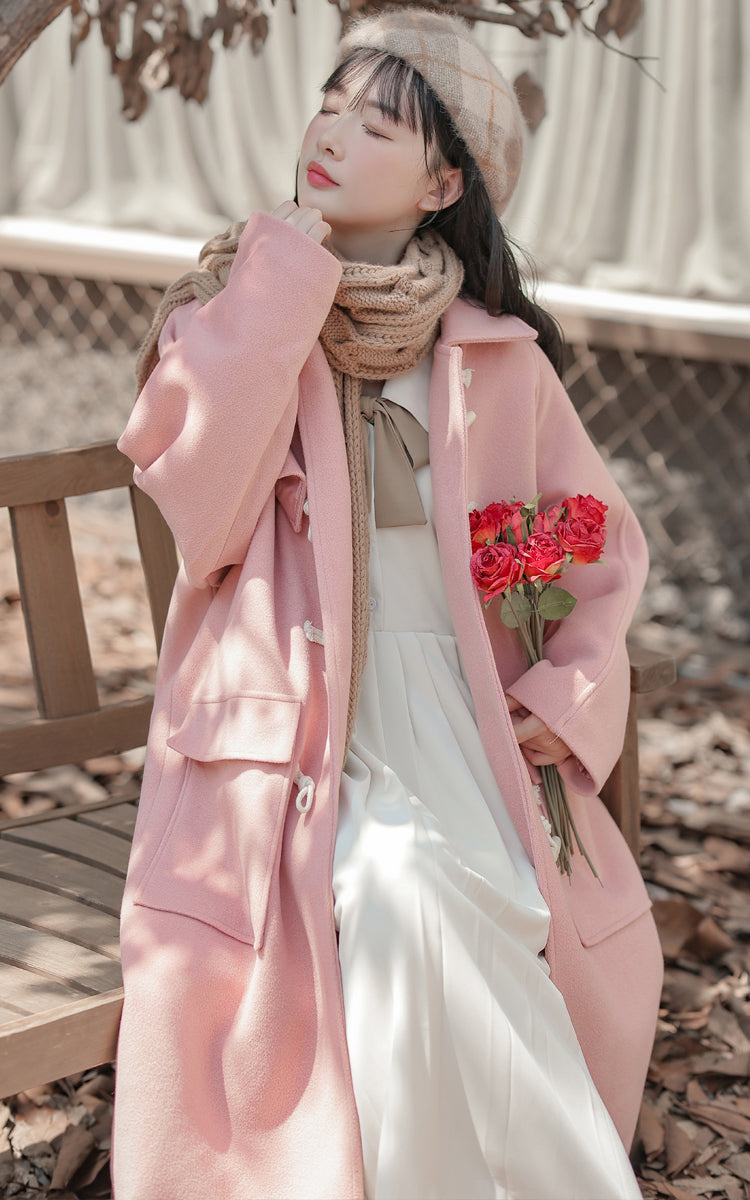 Pink toggle outlet coat