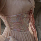 Jacquard Corset Peasant Dress (Nude Pink)