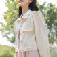 Budding Blossoms Cropped Jacket (White)