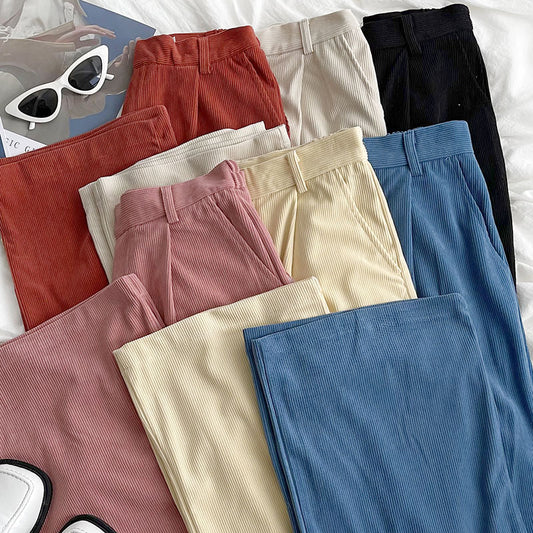 Corduroy Zip Up Pants (6 Colors)