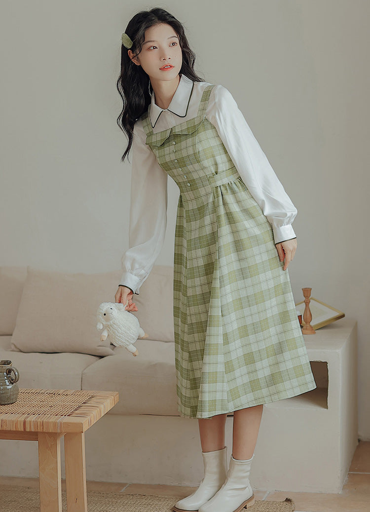 Plaid Cami Swing Dress (2 Colors)