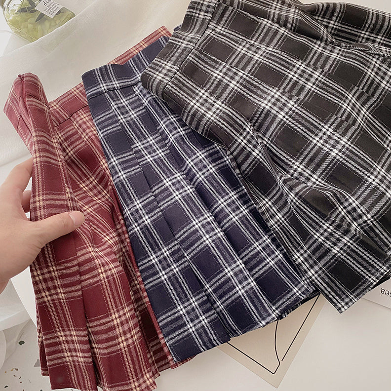 Varsity Plaid Tennis Skirt (3 Colors)