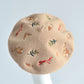 Bunny & Squirrel Embroidered Beret (3 Colors)