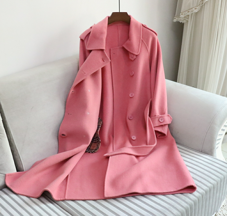 Double Breasted Wool Coat (4 Colors)