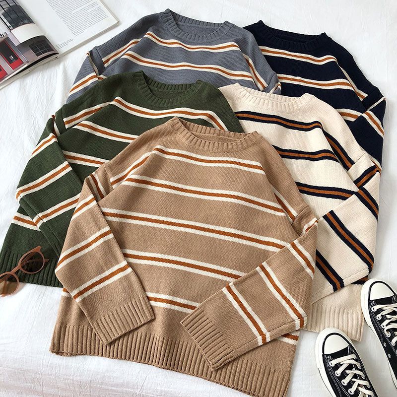 Double Stripe Sweater (5 Colors)