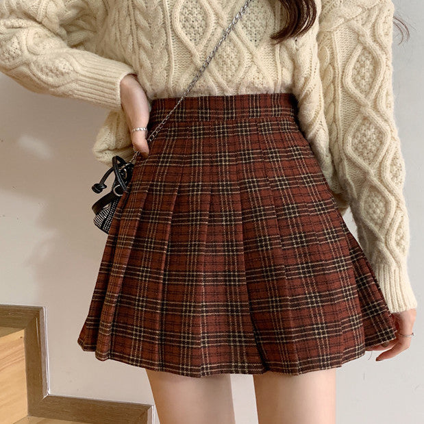 Cinnamon Plaid Tennis Skirt (3 Colors)