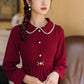 Cranberry Pearl Midi Shirt Dress (Red)