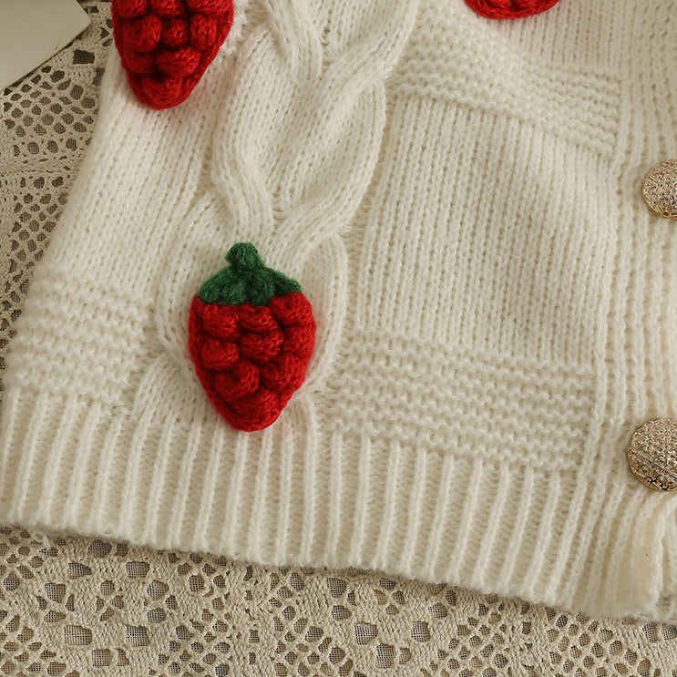 Puffy Strawberry Cardigan (3 Colors)