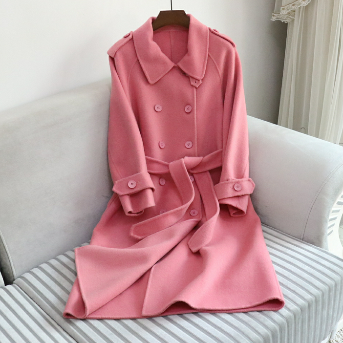 Double Breasted Wool Coat (4 Colors)