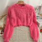Cropped Fuzzy Sweater (8 Colors)