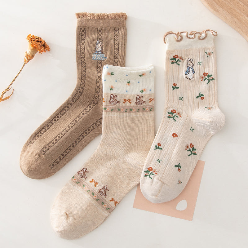 Peter Rabbit Sock Set (Brown)