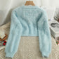 Cropped Fuzzy Sweater (8 Colors)