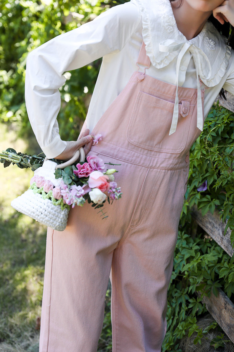 Sweet Heart Overalls (Pink)