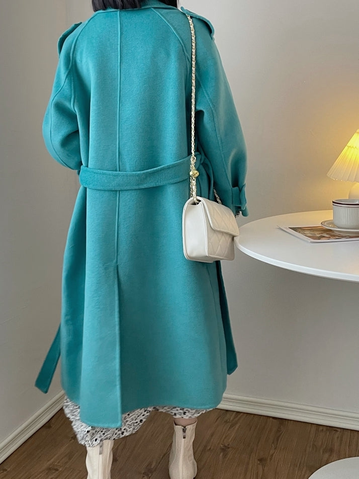 Double Breasted Wool Coat (4 Colors)