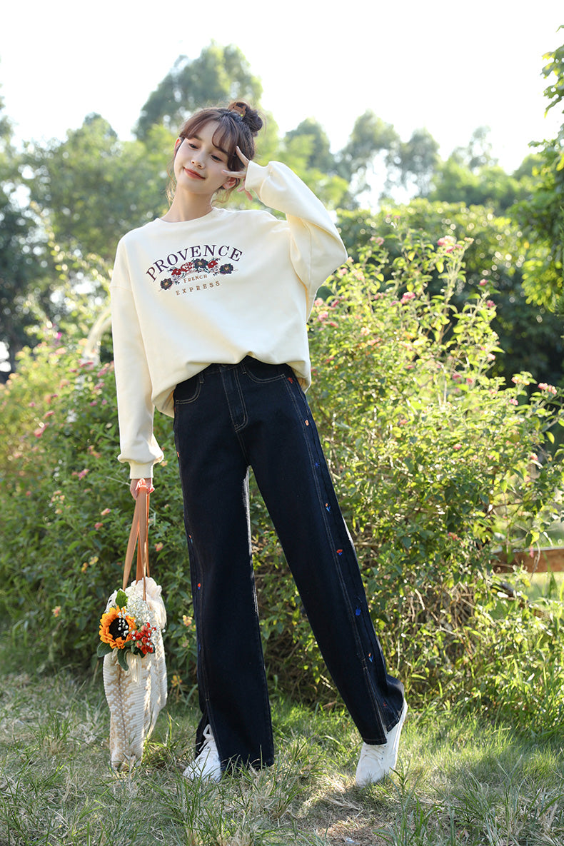 Provence Floral Sweatshirt (Cream)