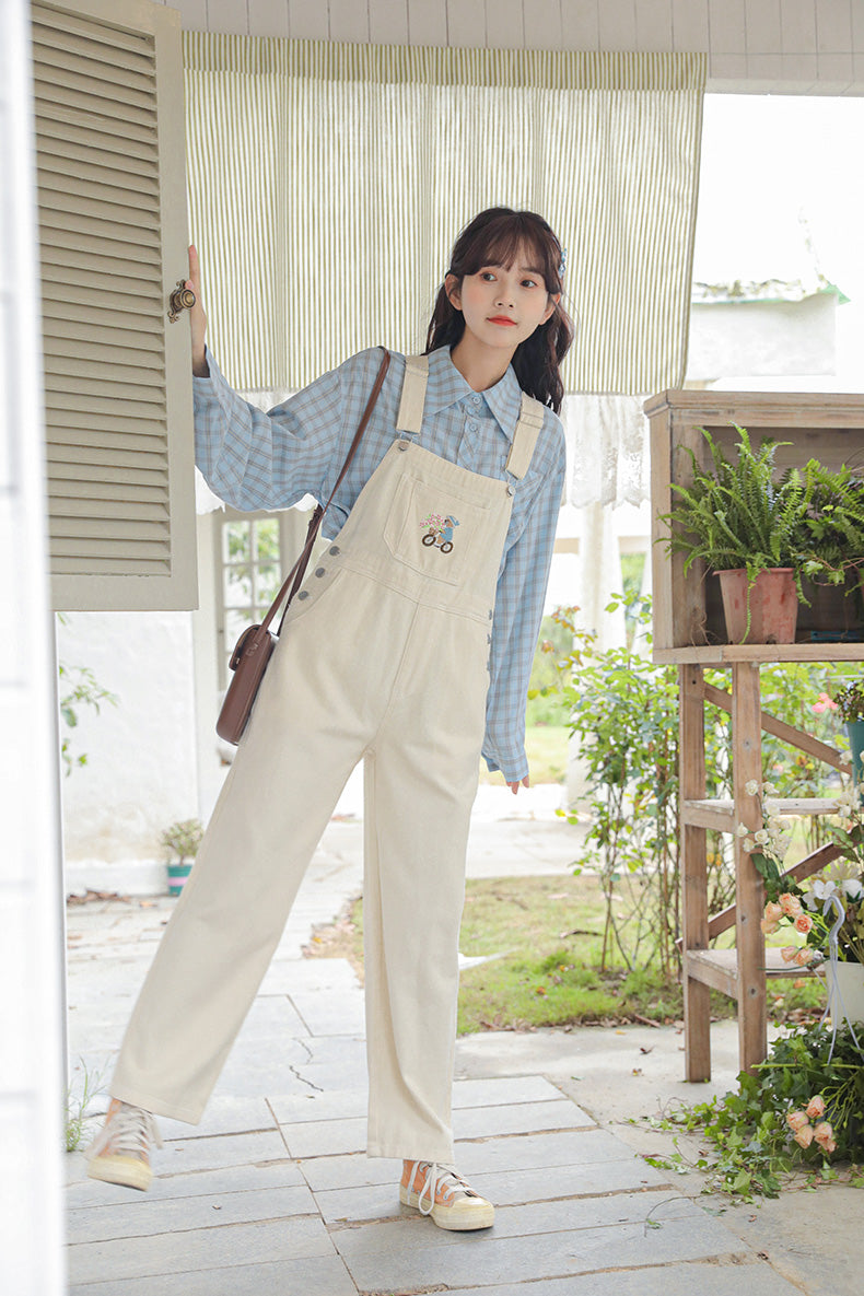 Bear Delivery Overalls (White)