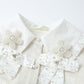 Tweed Jacquard Button Up Dress (White)