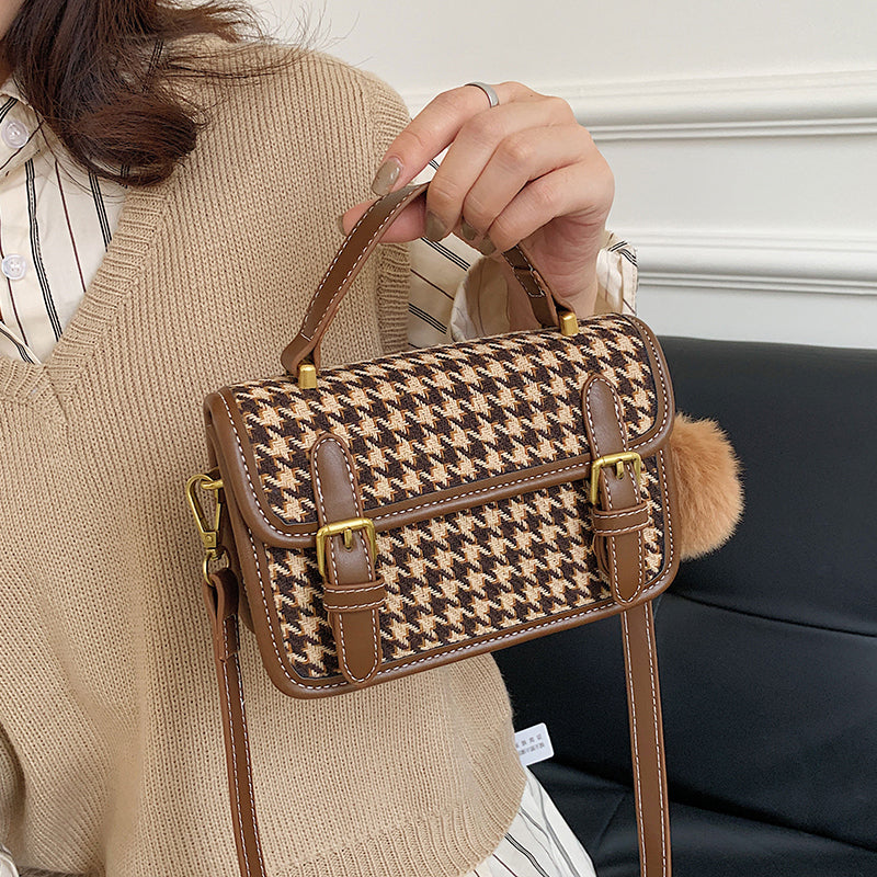 Plaid Mini Satchel Crossbody Bag (3 Colors)