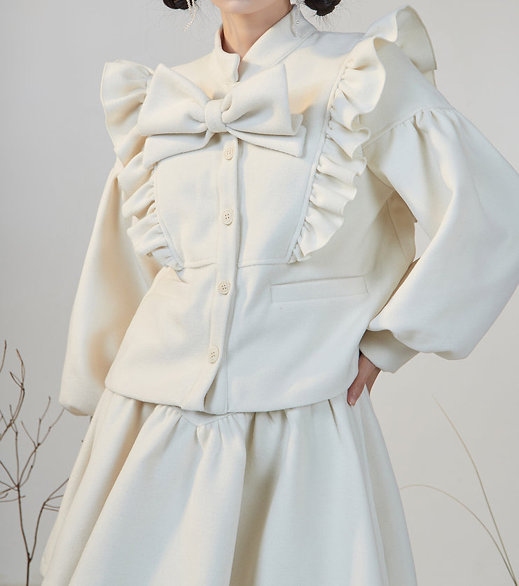 Snow Puff Jacket / Skirt (White)