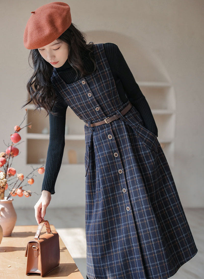 Women's pinafore dresses for clearance winter