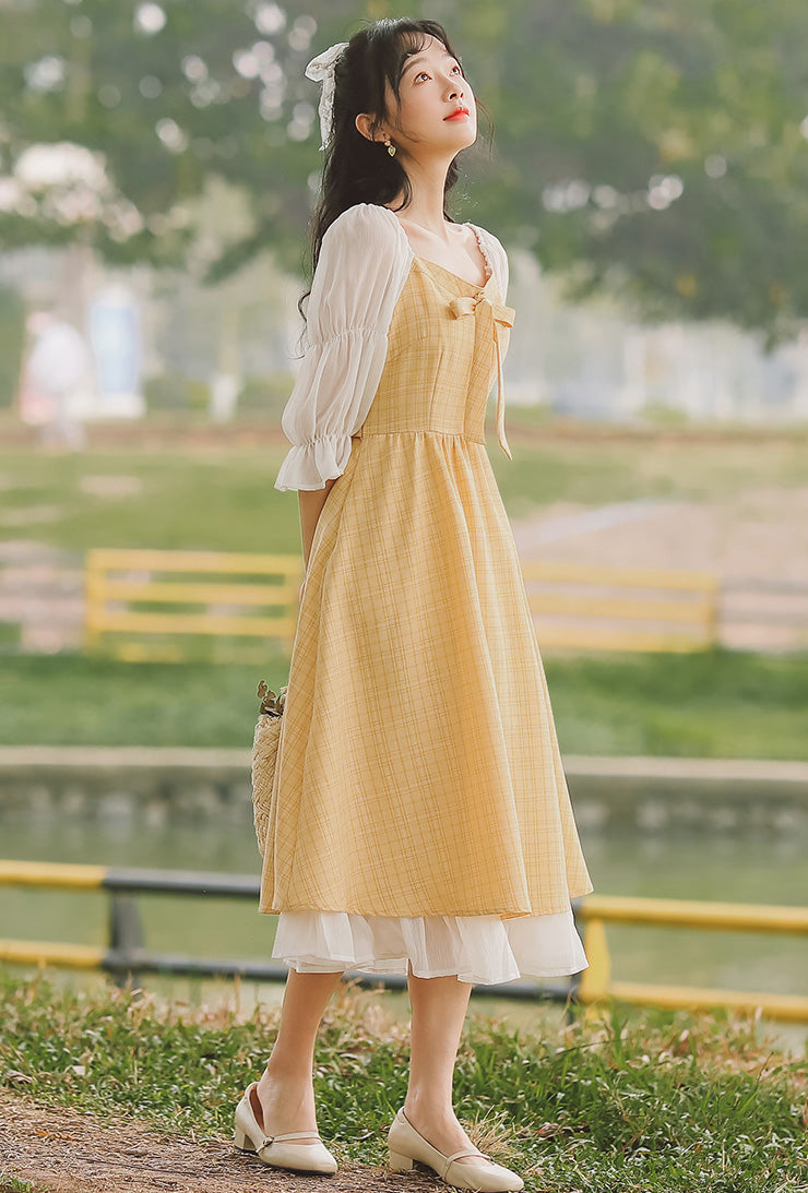 Garden Plaid Midi Dress (3 Colors)