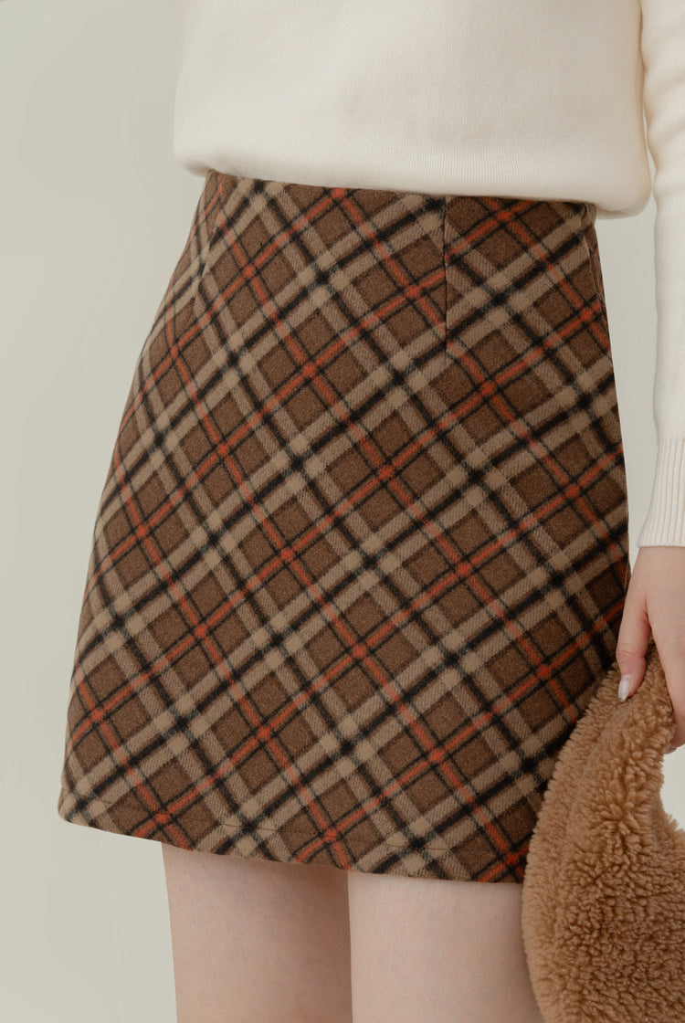 Diamond Plaid Mini Skirt (3 Colors)