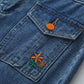 Embroidered Button Pocket Jeans (Medium Denim)