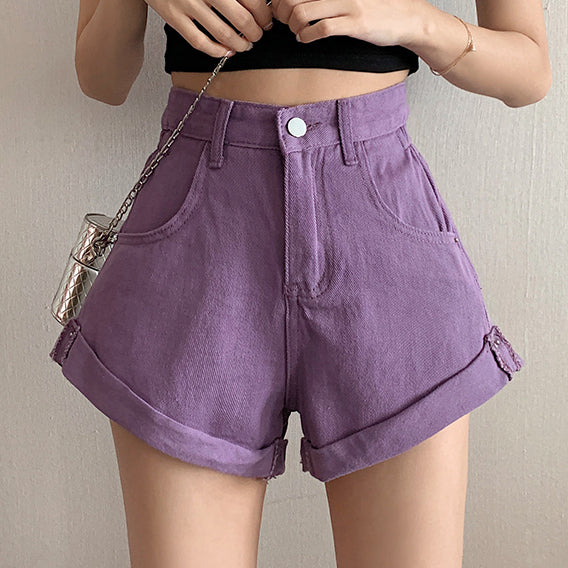 Juicy Denim Cuffed Shorts (6 Colors)