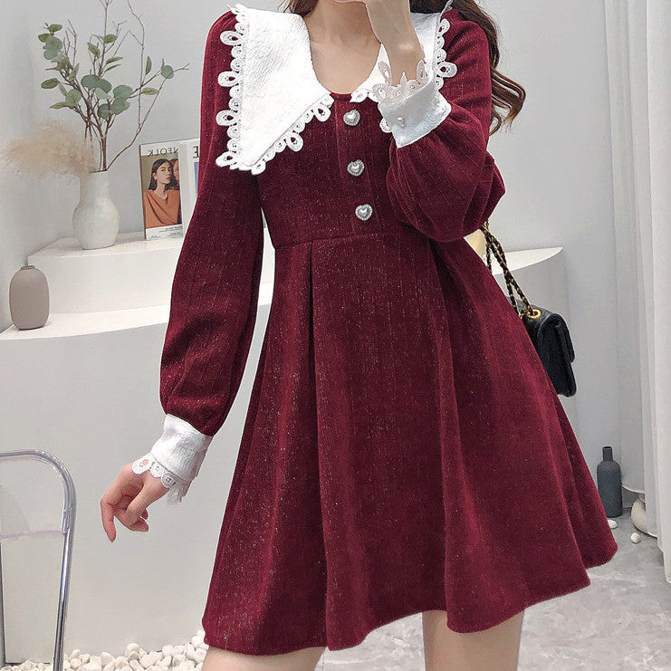 Sweet Love Peter Pan Knit Dress (3 Colors)