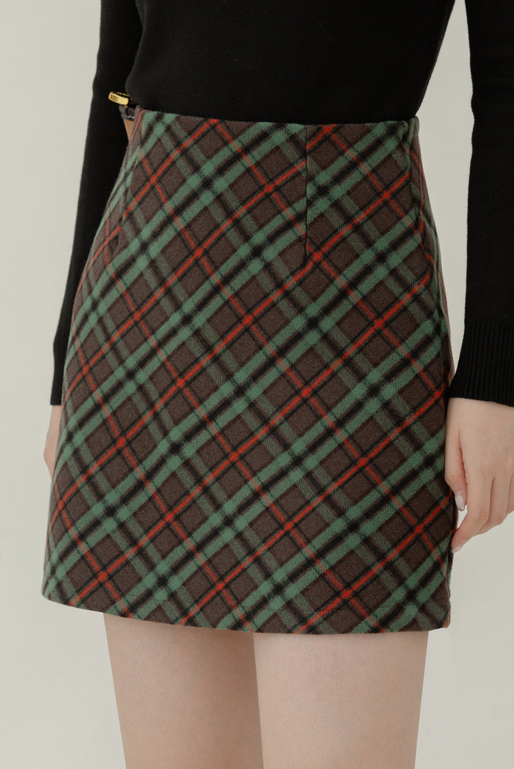 Diamond Plaid Mini Skirt (3 Colors)