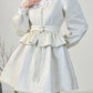 Tweed Jacquard Button Up Dress (White)