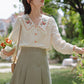 Floral Blooms Embroidered Blouse (Cream)