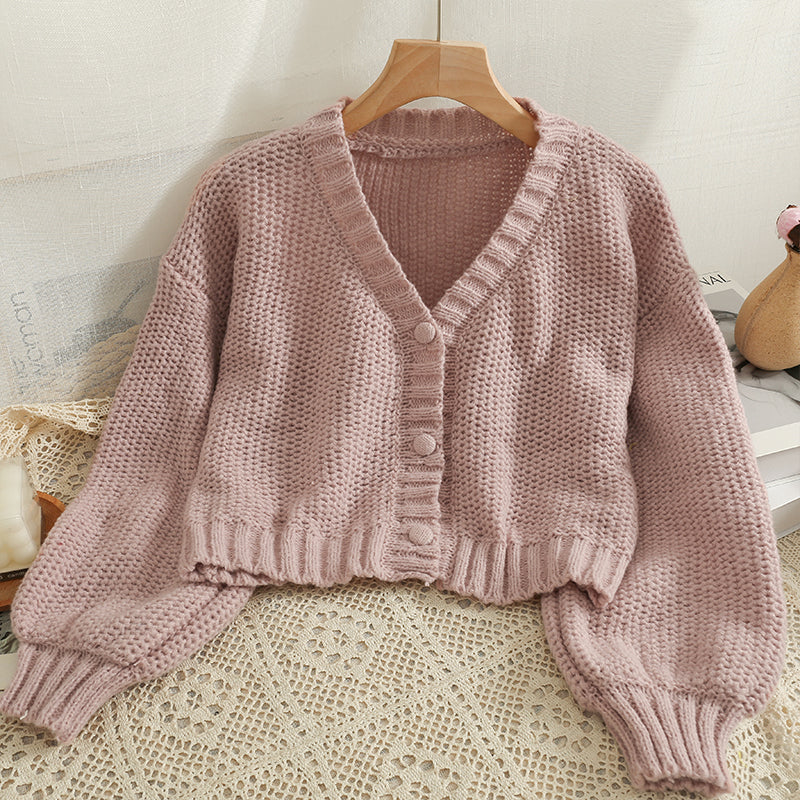 Baby Cropped Cardigan (5 Colors)