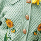 Sunflower Collared Cardigan (Sage)