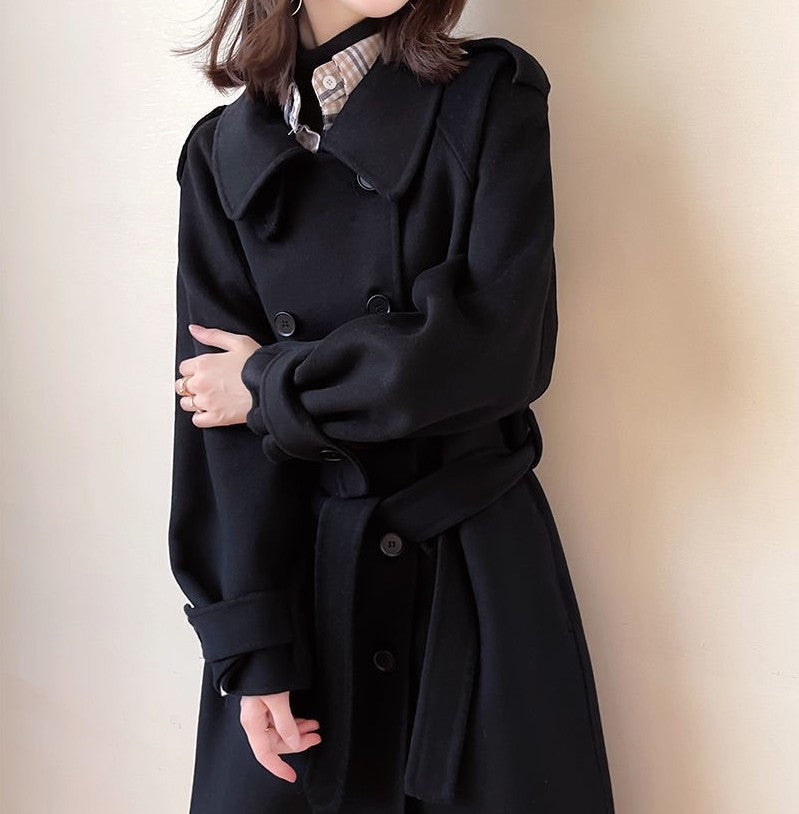 Double Breasted Wool Coat (4 Colors)