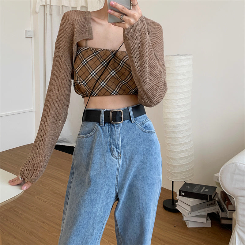 Belted Cropped Mom Jeans (3 Colors)