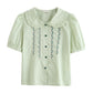 Flower Vines Embroidered Blouse (2 Colors)