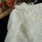 Button Up Jacquard Midi Dress (White)