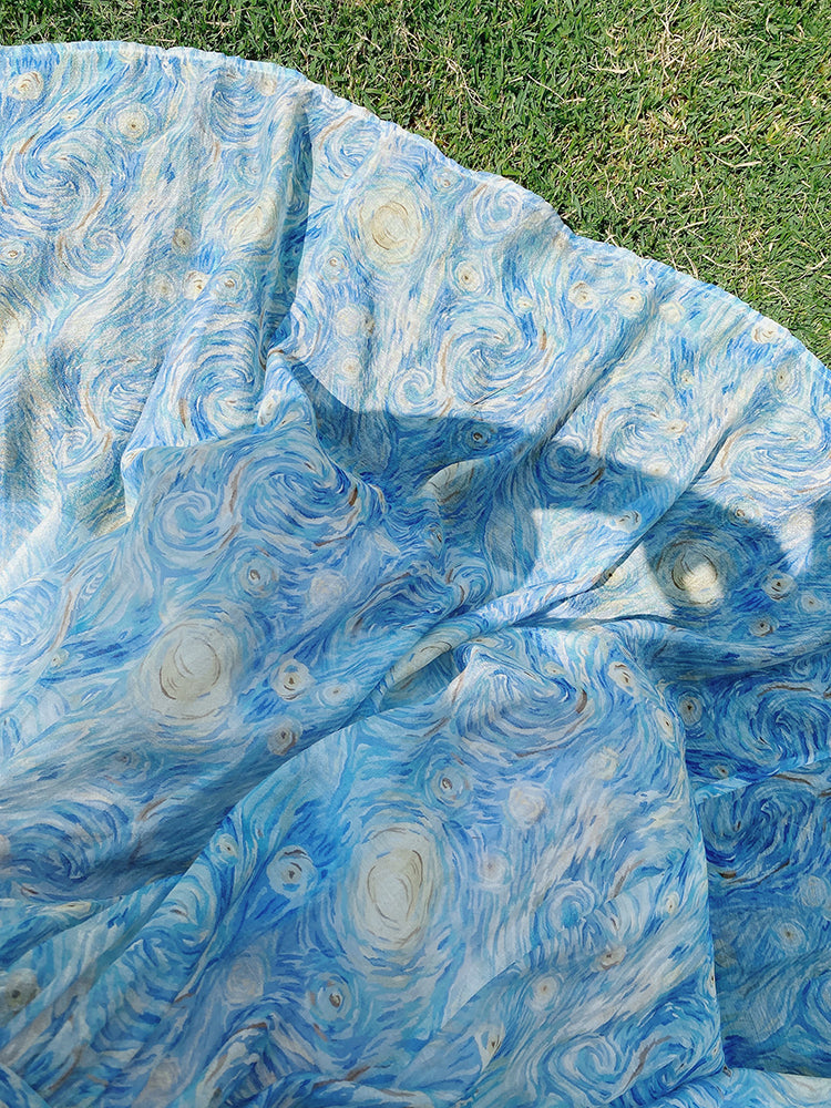 Starry Nights Midi Dress (Blue)