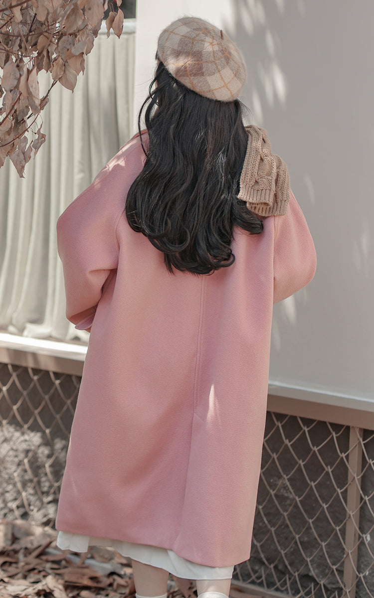 Sorbet Toggle Button Coat (Pink)