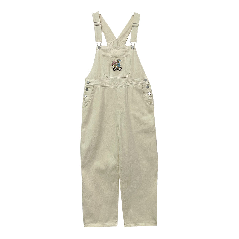 Bear Delivery Overalls (White)