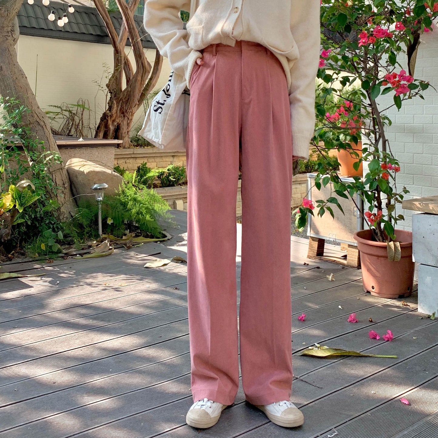 Corduroy Zip Up Pants (6 Colors)