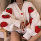 Chunky Strawberry Cropped Cardigan (2 Colors)