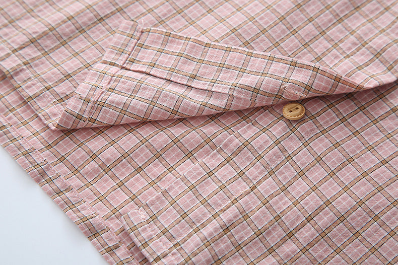 Cottage Flower Plaid Blouse (Pink)