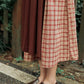 Patchwork Village Dress (Brown/Red)