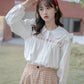 Daisy Chain Embroidered Button Up Shirt (White)