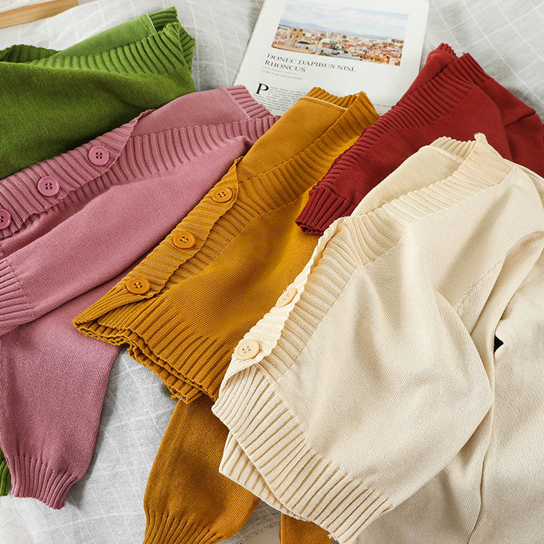 Basic Cropped Cardigan (8 Colors)
