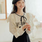 Square Lace High Neck Sweater Dress (2 Colors)
