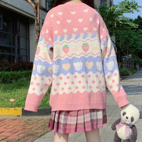 Strawberry Cupcake Sweater (Pink)