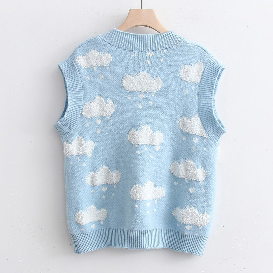 Puffy Cloud Vest (Blue)